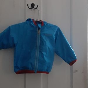 Patagonia fleece lined rain coat.